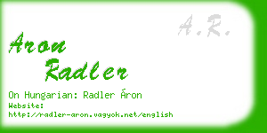 aron radler business card