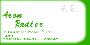aron radler business card